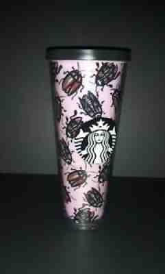 RARE Hard To Find Starbucks Pink Beetle Tumbler Cold Cup, Venti 24oz..Read Desc! - Sold on eBay Apr 11, 2021 for $299.99