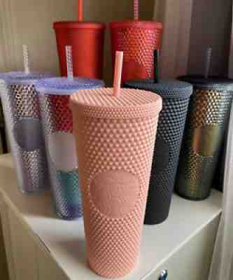 Starbucks Studded Set Venti Tumblers Matte Pink Black Red Pride Iridescent Black