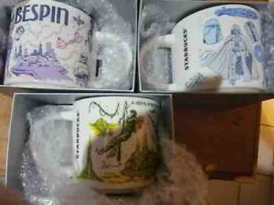 2020 Disney Star Wars Starbucks Been There Mug Set - Hoth Bespin Dagobah - Sold on eBay May 20, 2021 for $289.00