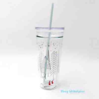 Rare Out Of Print Elfin Double Glass Straw Cup Plastic Lid Starbucks 20oz Rarity - Sold on eBay May 27, 2021 for $259.99