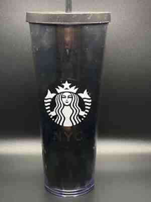 Starbucks Graffiti NYC New York City Black Ceramic Travel Mug/Tumbler 2015  RARE