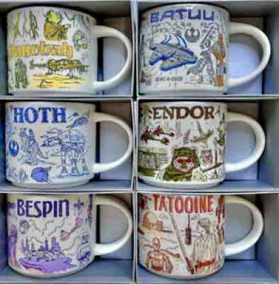 STARWARS STARBUCKS BEEN THERE MUG SET - Hoth Bespin Dagobah Batuu Endor Tat - Sold on eBay Jul 07, 2021 for $500.00