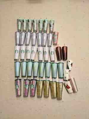 43x Starbucks Lot Tumbler Sequin Iridiscent Glitter 16oz 24oz 12oz Plastic Venti - Sold on eBay Jul 07, 2021 for $499.95
