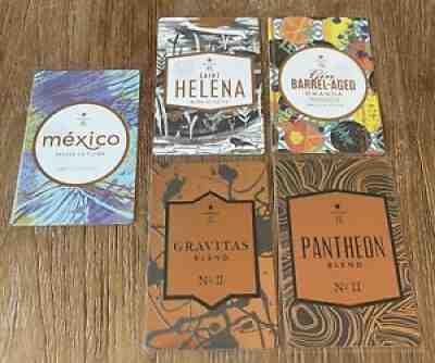 Starbucks Reserve Taster Card RARE Lot Of 5