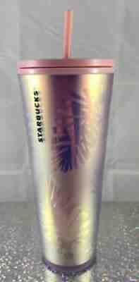 Pink Pinecone Holographic Iridescent Starbucks Holiday 2019 Cold Cup 24oz - Sold on eBay May 29, 2021 for $278.63