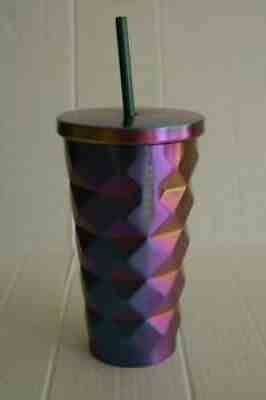 STARBUCKS PURPLE PINEAPPLE IRIDESCENT TUMBLER/COLD CUP -RARE BRAND NEW w/STRAW ! - Sold on eBay Aug 12, 2021 for $250.00