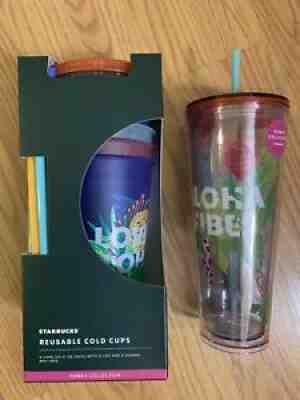 STARBUCKS 2020 HAWAII EXCLUSIVE COLLECTION ALOHA VIBES TUMBLER + COLD CUP SET - Sold on eBay Jul 12, 2021 for $59.00
