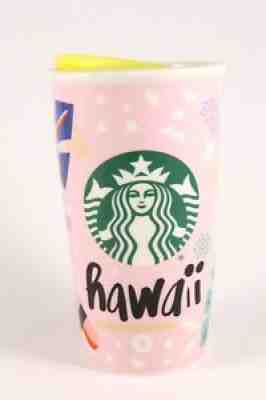 Starbucks Coffee Company 2016 Hawaii Ceramic Travel Tumbler + Lid 12 Oz New Pink - Sold on eBay Jul 29, 2021 for $59.00