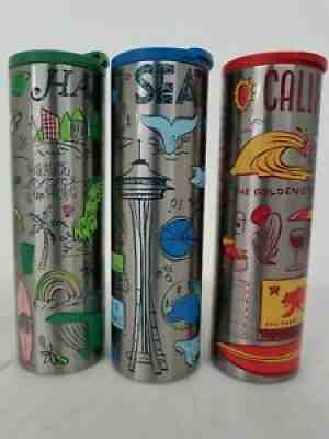 Starbucks Been There Stainless Steel Tumblers Seattle California Hawaii - Sold on eBay Aug 23, 2021 for $56.51