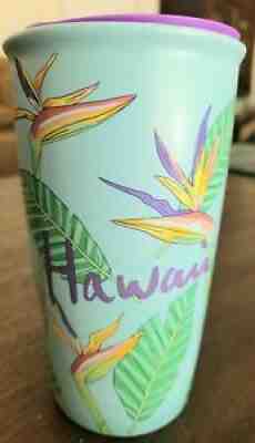 *NEW" Starbucks HAWAII Birds Of Paradise ~ Purple Lid Ceramic Travel Coffee Mug - Sold on eBay Jul 15, 2021 for $54.99