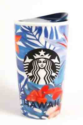 Starbucks Coffee Company Hawaii Ceramic Travel Tumbler Floral Hibiscus 12 Oz New - Sold on eBay Jul 11, 2021 for $53.10