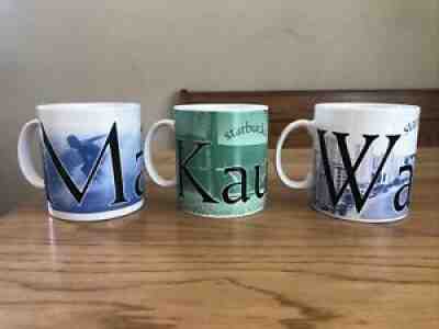 LOT of 3 Starbucks City Mugs Hawaii Maui Kauai Waikiki Collector Series - Sold on eBay Jul 26, 2021 for $49.99