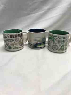 Starbucks Been There Series Mugs Set 3 Hawaii Alaska Denver - Sold on eBay Aug 16, 2021 for $49.95
