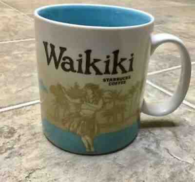 Starbucks WAIKIKI Hawaii Global City Icon Collector Series Mug Cup Hula Girl - Sold on eBay Aug 23, 2021 for $40.00