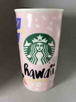 2006 Starbucks Hawaii Ceramic Pink Tumbler Mug Cup 12 Fl. Oz. Travel Souvenir - Sold on eBay Jun 12, 2021 for $39.99