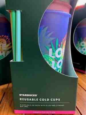 NEW Starbucks Hawaii Reusable Tumbler 24oz Cold Cup 5 Set 1 Box 2020 + FREE GIFT - Sold on eBay Jul 20, 2021 for $39.99