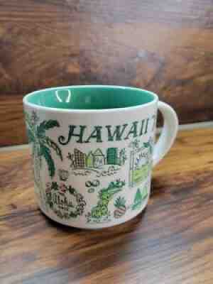 Starbucks Coffee HAWAII 14oz Mug Green Pink 2017 Been There Collector Series - Sold on eBay Aug 26, 2021 for $39.20