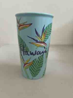 ð??´12oz Starbucks  HAWAII  Ceramic  Double Wall Coffee Tumbler Birds of Paradise - Sold on eBay Aug 07, 2021 for $38.99
