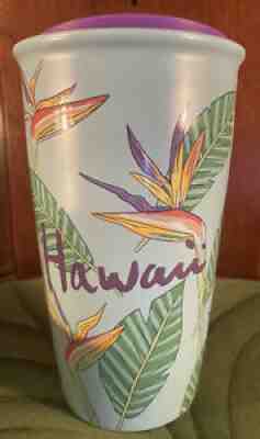 Starbucks Hawaii Ceramic Travel Coffee Mug Birds Of Paradise Purple Lid * Mint - Sold on eBay Jun 26, 2021 for $37.95