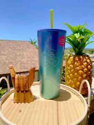 Starbucks Hawaii Collection Tumbler Ocean Turtle Mermaid Stainless 24 oz. NEW