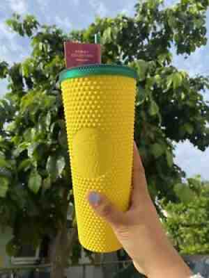 Starbucks Studded Tumbler Hawaii Exclusive Pineapple Matte Yellow/Green 24oz - Sold on eBay Jun 23, 2021 for $36.00