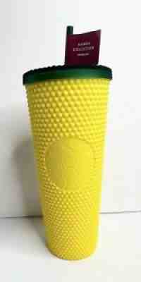 Starbucks Hawaii Collection Studded Pineapple Yellow Green Lid Tumbler Cup 24oz - Sold on eBay Aug 06, 2021 for $35.64