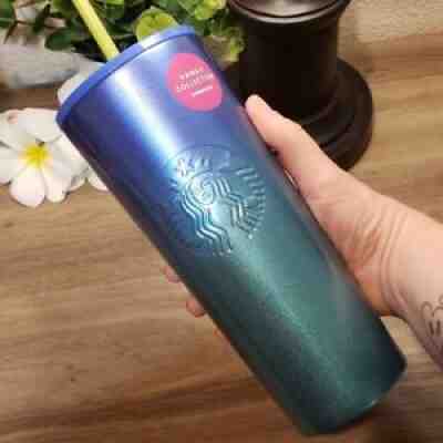 ð??ºNEW Starbucks Hawaii Collection Tumbler Ocean Turtle Mermaid Stainless 24 oz. - Sold on eBay Jun 15, 2021 for $34.99