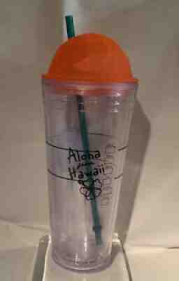 Starbucks Aloha From Hawaii Tumbler 20oz 2009 Cold Cup Clear Insulated w/ straw - Sold on eBay Jul 26, 2021 for $34.99