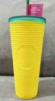Starbucks Tumbler Hawaii Collection 2020 Studded Pineapple Yellow 24oz 710 Mil - Sold on eBay Aug 05, 2021 for $34.99
