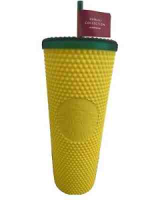 ð? NEW Starbucks Hawaii Exclusive Pineapple Matte Studded Tumbler Cup 24oz - Sold on eBay Aug 06, 2021 for $34.99