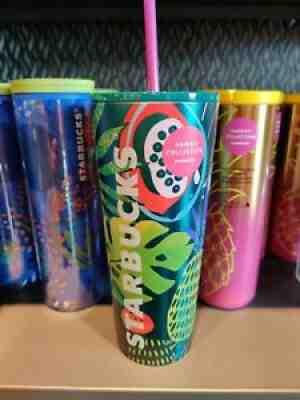 STARBUCKS HAWAII Collection Tumbler Cold Cup Straw 16oz TROPICAL