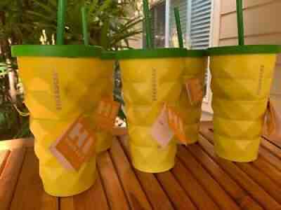 NEW  Starbucks Hawaii PINEAPPLE Grande 16oz Metal Cold Tumbler NWT + FREE GIFT - Sold on eBay Aug 03, 2021 for $34.95