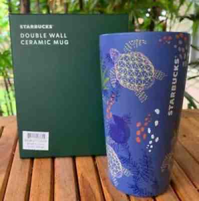 New Starbucks Hawaii Blue Sea Turtle Moon Tumbler Ceramic 2020 + FREE GIFT - Sold on eBay Aug 25, 2021 for $34.95