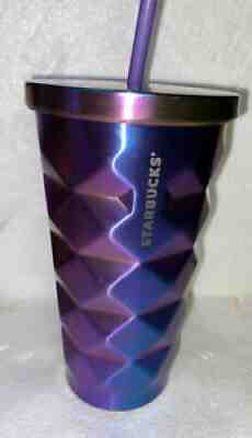 STARBUCKS Iridescent Purple Pineapple Metal Tumbler Grande 16oz Rare 2016 - Sold on eBay Jun 09, 2021 for $99.00