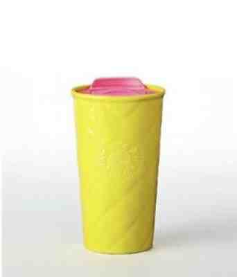 Starbucks Pineapple Yellow W/ Hot Pink Lid Double Wall Ceramic Mug 10 fl oz - Sold on eBay Jun 20, 2021 for $76.89