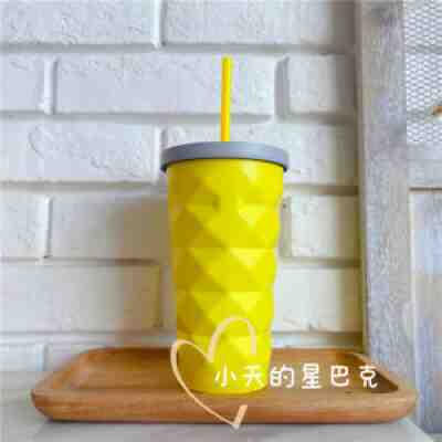 New Starbucks 16oz Shinning Diamond Studded Tumbler Straw Cold Cup Pineapple - Sold on eBay Jul 18, 2021 for $43.00