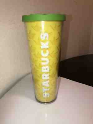 STARBUCKS RARE 2014 PINEAPPLE COLD CUP TUMBLER VENTI 24 OZ YELLOW GREEN LID - Sold on eBay Jun 12, 2021 for $40.00