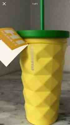NEW 2016 Starbucks Pineapple Metal Tumbler Cup 16oz HAWAII - Sold on eBay Jun 27, 2021 for $27.95