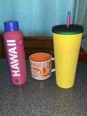 3 - NEW Starbucks ð??´ Hawaii ð??´ Collection Studded Pineapple Tumble, Mug & Bottle - Sold on eBay Jul 16, 2021 for $26.00