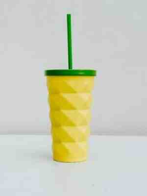 NEW Starbucks Hawaii PINEAPPLE Grande 16oz Metal Cold Tumbler + Lid Straw - Sold on eBay Jun 21, 2021 for $24.99