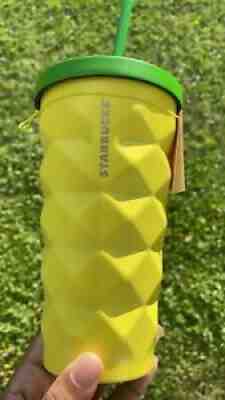 NEW Starbucks Hawaii PINEAPPLE Grande 16oz Metal Cold Tumbler New With Tags - Sold on eBay Aug 25, 2021 for $21.00