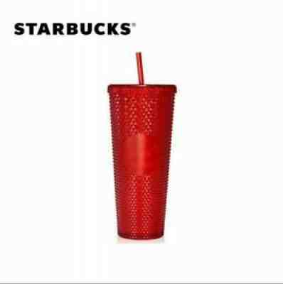 Starbucks 2020 China 24oz Red Shinning Diamond Studded Tumbler STRAW CUP - Sold on eBay Jul 27, 2021 for $41.00