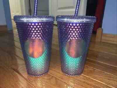 Starbucks Blue Ombre Bling Studded Cold Cup Tumbler 16oz Summer 2021 Lot Of 2 - Sold on eBay Jul 21, 2021 for $56.00