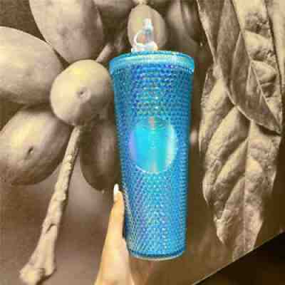 In stock Starbucks China 2021 Tumbler China Blue studded 24oz Cold water cup!! - Sold on eBay Jun 18, 2021 for $43.00
