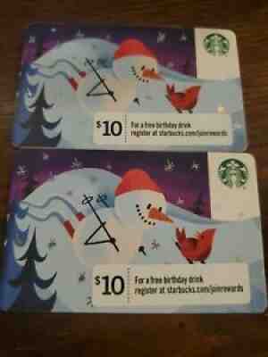 (2) $10 Starbucks Gift Cards - Sold on eBay Jul 28, 2021 for $18.00