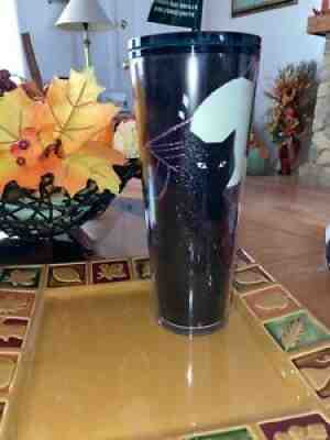 New Starbucks 2021 Glow in the dark Halloween Black Cat Fall 24oz Tumbler - Sold on eBay Sep 08, 2021 for $30.00