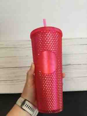 Starbucks NEON PINK Studded Cold Cup Tumbler Winter 2019 size 24 oz NEW - Sold on eBay Jul 03, 2021 for $47.00