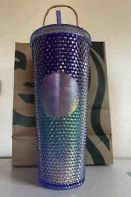 Starbucks Summer 2021 Blue Ombre " Mermaid " Studded Bling Venti 24oz Tumbler - Sold on eBay Jul 16, 2021 for $46.00