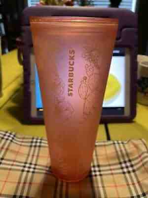 RARE starbucks 24oz tumbler coral white cactus matte finish. No LID - Sold on eBay Jul 19, 2021 for $19.50