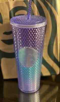 Starbucks Summer 2021 Blue Ombre " Mermaid " Studded Bling Venti 24oz Tumbler - Sold on eBay Jul 16, 2021 for $41.00